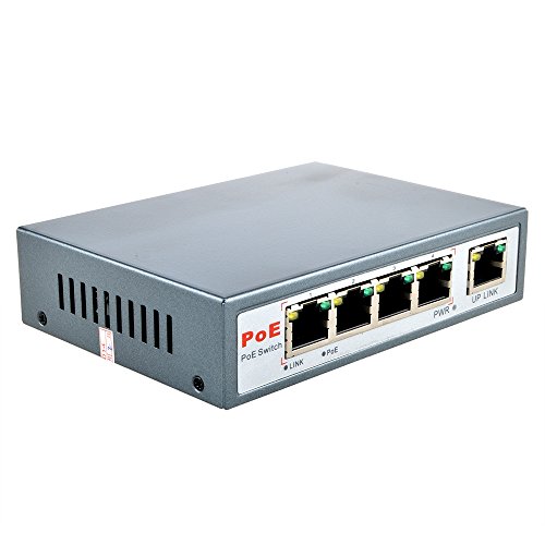 ABLEGRID® 5Port POE31004P 10/100M PoE Power Over Ethernet Switch/Hub for IP Camera, IP phone, Access Point, CCTV Security Camera System