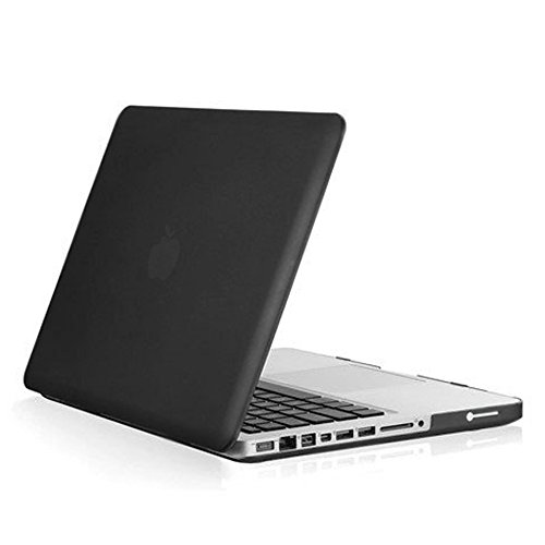 Laptop Computer Ultra Slim Hard Shell / Transparent Protective Case / Anti Drop, Anti Scratch, Anti Slip, Anti Shock / for Apple Macbook Pro 13 [Crystal Black]
