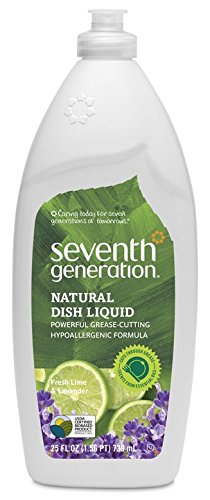 Seventh Generation Natural Dish Liquid, Fresh Lime and Lavender, 25 Ounce