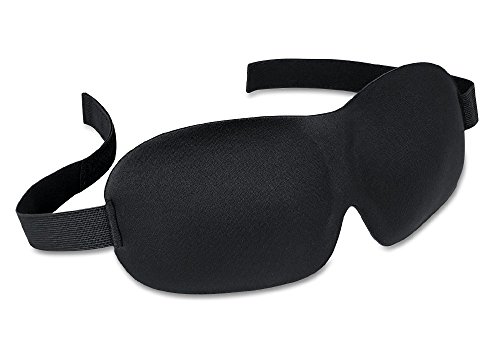 PLEMO Sleep Mask Lightweight Ultra-Soft Silky Contoured Eye Mask for Men and Women, Breathe-Easy Eye Shade for Bedtime & Travel, One Size in Black