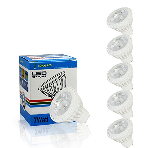5X LOHAS 7W Gu10 Soft White Not-Dimmable Best LED Light Bulbs for Home,60W Replacement Bulbs,Recessed Lighting,Track Lighting