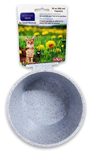 Lixit Corporation BLX0758 Crock for Small Animals, 20-Ounce, Granite