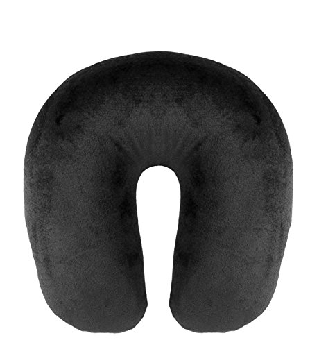 daydream Black Travel Neck Pillow with Microbeads