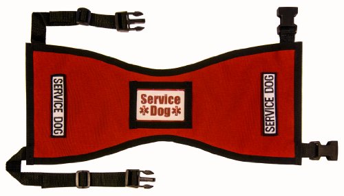 Ready-To-Ship Service Dog Vest with FREE Service Dog Card In See-Thru Pocket (Red, Large (41-75 lbs.))