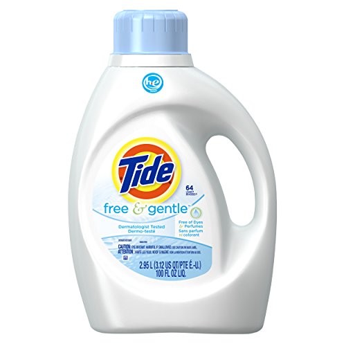 Tide 2x Concentrate Ultra Free and Gentle Liquid Laundry Detergent for High Efficiency Machines, 100 Fl Oz
