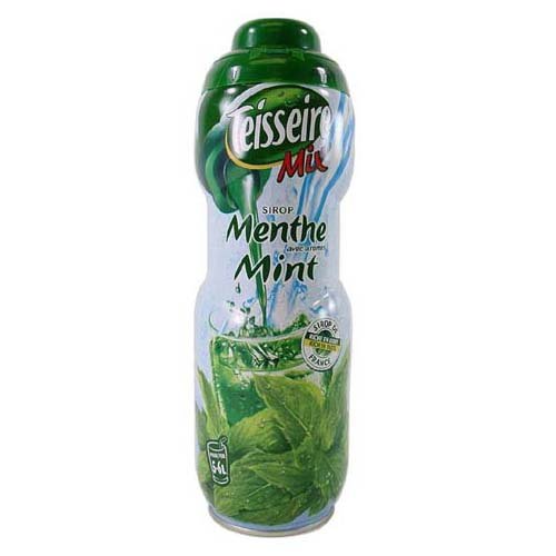Mint Teisseire Concentrated Mint Syrup for drinks, sodas, and flavoring teas, 20.3 fl oz