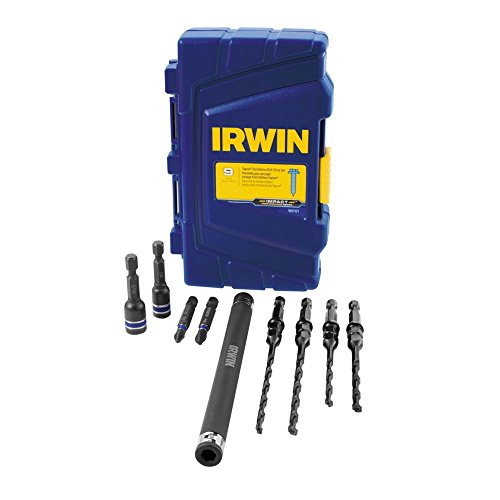 IRWIN 1881131 Impact Performance Series Concrete Screw Drill-Drive Installation Set with Pro Set Case for 3/16-Inch and 1/4-Inch Screws, 9-Piece