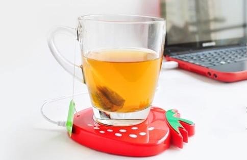 Vovii Cup Warmer Cute Strawberry USB Tea Cup Mug Warmer Heater For PC Laptop Useful USB Mug Cup Coffee Warmer Heater