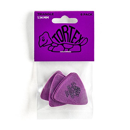 Dunlop 431P1.14 Tortex Triangle, Purple, 1.14mm, 6/Player's Pack