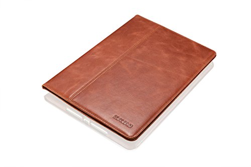 KAVAJ iPad Air 2 leather case cover Berlin black or cognac - genuine leather with stand-up feature
