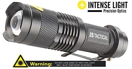 J5 Tactical Flashlight - The Original 250 Lumen Ultra Bright, LED Mini 3 Mode Flashlight