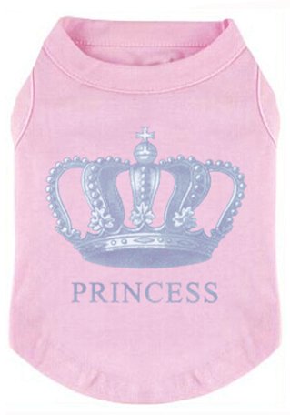 PetTa Princess Fashion Pet T-Shirt Small Dog Cat Vest Clothes Puppy Costumes for Chihuahua Yorkshire Terrier Pink S