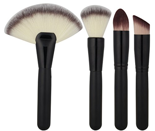 BS-MALL(TM) 4 Pieces Fan Face Powder Foundation Tapered Makeup Brushes
