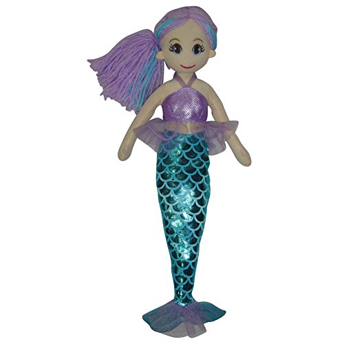 Snuggle Stuffs Blue/Purple Pearl Mermaid Plush Doll, 17