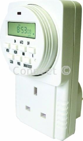 Wellco 24 Hour & 7 day plug-in digital timer (Wellco, Accessory) 13A Maximum rating 240V controls loads up to 3kW