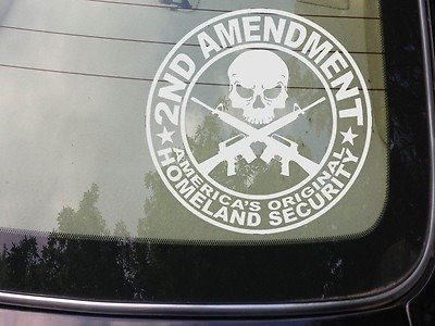 2a Second Amendment Sticker Decal *A032* Obama Assault Skull Gun Laptop Window Sticker