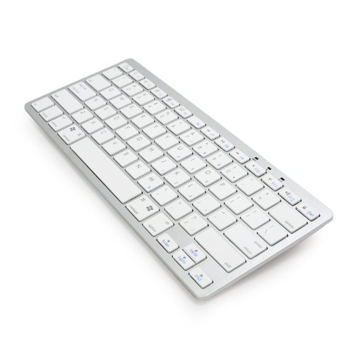Tektalk Ultrathin Wireless Bluetooth Keyboard for Ipad Air, Ipad 2/3/4, Ipad Mini 1/2, Iphone, Imac, Windows and Android 3.0+ (General With Built-in Lithium Battery, White)