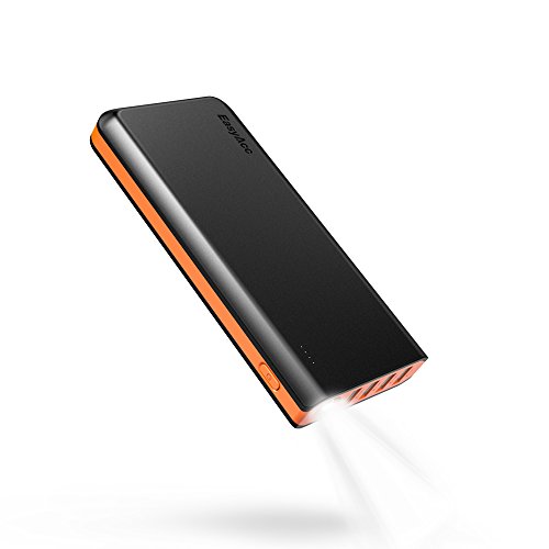 [Fast and Efficient] EasyAcc Monster 26000mAh Power Bank (4A Input 4.8A Output) External Battery Charger Portable Charger for Android Phone Samsung HTC Tablets - Black and Orange
