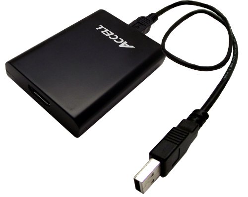 Accell J131B-001B UltraAV USB 2.0 to HDMI Adapter with Premium DisplayLink(TM) DL-195 USB Video Processor