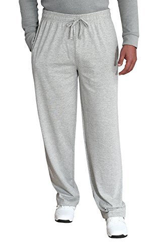 Utopia Wear Men's 100% Cotton Jersey Lounge Pants (X-Large, Oxford Grey)