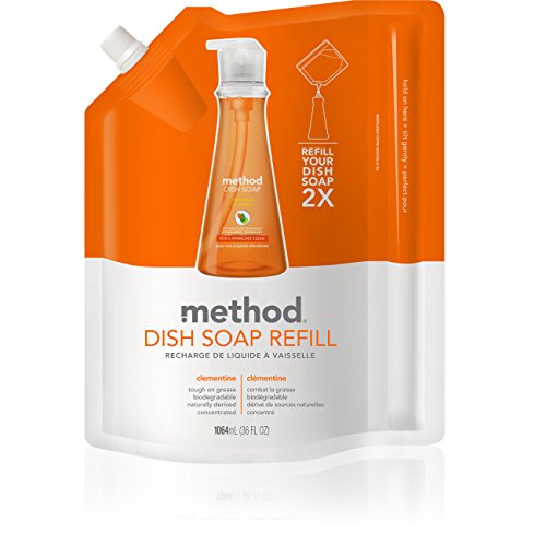 Method Dish Soap Pump Refill Clementine, 36 Fluid Ounce