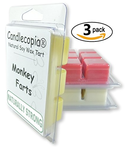 Candlecopia Fruity Favorites Monkey Farts, Butt Naked and Bite Me Scented Wax Melts, 3.2 Ounce Each, 3-Pack