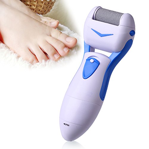 Electronic Callus Remover,IMSTM [Two Rollers- More Effective] Pedicure foot file Callus Shaver Professional Gently and Thoroughly Remove Corn, Dead, Hard, Cracked Skin, Callus (Blue)