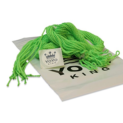 Yoyo King Pro 25 Pack of Neon Green 100 Percent Poly / Polyester Yoyo Strings