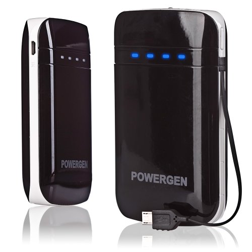 PowerGen® 9000mAh External Battery Pack High Capacity Power Bank Charger Dual USB output (w/imbedded Micro USB) for Apple and Android Devices