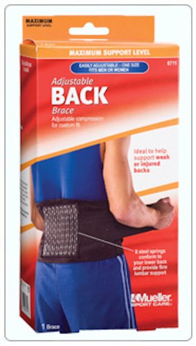 BACK BRACE ADJ 6711 1 per pack by MUELLER SPORTS MEDICINE ***