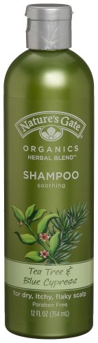 Nature's Gate Organics Shampoo,Tea Tree Oil & Blue Cypress, 12-Ounce Bottles (Pack of 3)