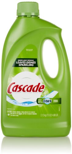 Cascade Gel Dishwasher Detergent, Fresh Scent, 75 Oz