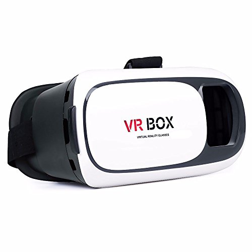 EASTKING VR Headset 3D Glasses Virtual Reality Box for iPhone 6 Plus 6s, Samsung, Motorola, LG, Nexus, HTC - Black/White