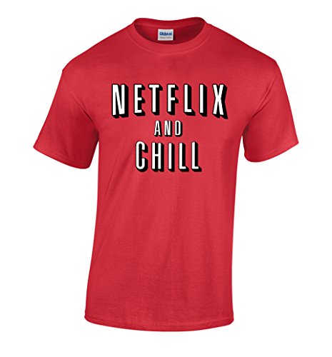 Netflix and Chill Movie T Shirt Netflix T Shirt Red