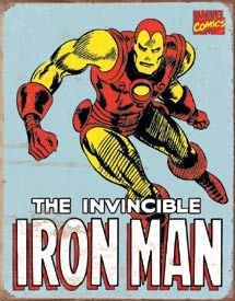 Iron Man Retro Tin Sign , 12x16