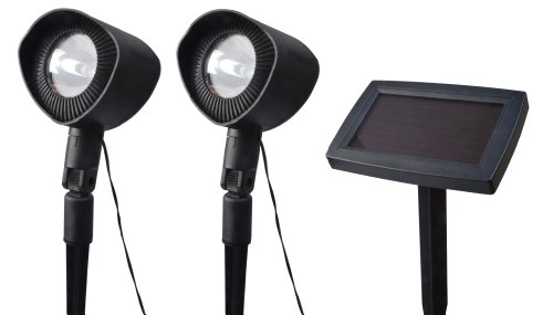 Moonrays 93382 Solar Powered Landscape Spotlights with Remote Solar Panel, 2-Pack