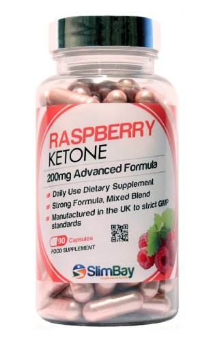 SlimBay Raspberry Ketone 200mg Slimming Pills, Diet Pills, Weight Loss Pills, Fat Burners - 90 Capsules