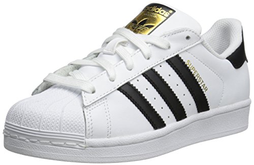 adidas Originals Superstar J Sneaker (Big Kid), White/Black/White, 7 M US Big Kid