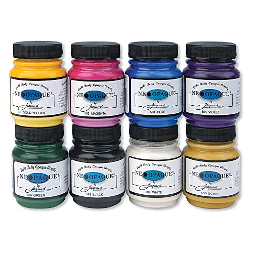 Jacquard Products JAC5800 Neopaque Acrylic Paint (8 Pack), 2.25 oz, Assorted