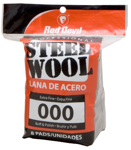 Red Devil 0321 8-Pack Steel Wool, 000 Extra Fine