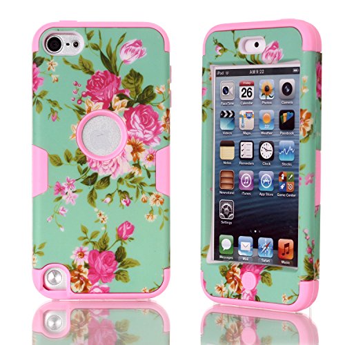 For iPod Touch 5,iPod Touch 5 Case,Coddycase Beautiful Printed Pattern Touch 5 Case 3 in 1 Hybrid Case Cover for iPod Touch 5