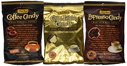Bali's Best Coffee, Espresso and Latte Candy Three Pack, 5.3oz