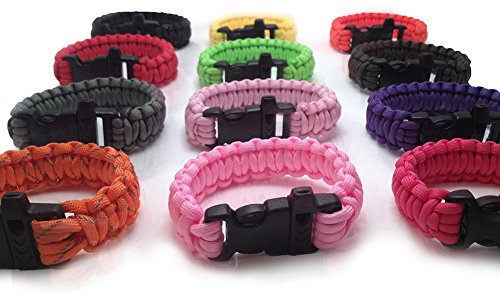 Personal Protection Attack or Rape Whistle. 550 Paracord Bracelet TSA, Air Travel Friendly, Med Alert, Be Safe! Wristband Covers Self Defense Emergency Preparedness Survival Gear Alarm Running Shoes Shoelaces Towing Safety Outdoor Camping Ties