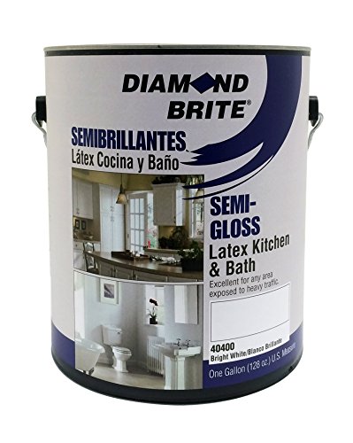 Diamond Brite Paint 40400 1-Gallon Kichen and Bath with Mildew Protection Semi Gloss Latex Paint White