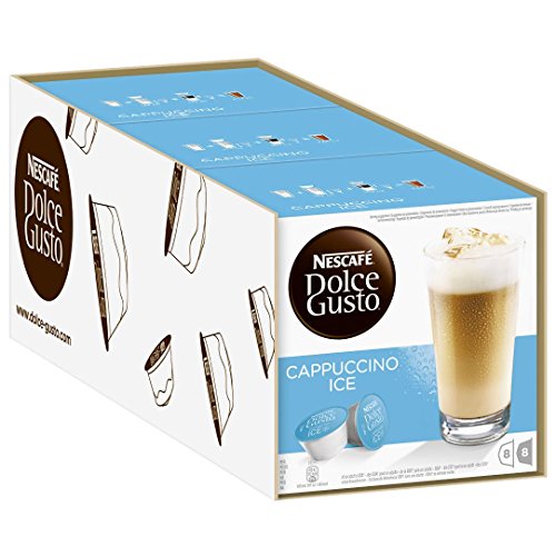 Nescafé Dolce Gusto Cappuccino Ice, Pack of 3, 3 x 16 Capsules 24 Servings