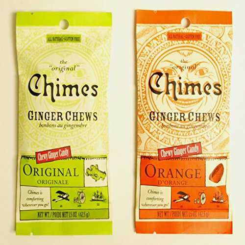 Chimes' Ginger Chews - Variety 2 Pack - Original and Orange