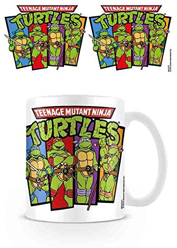 Turtles MG23377 8 x 11.5 x 9.5 cm Retro Group Ceramic Mug, Multi-Colour