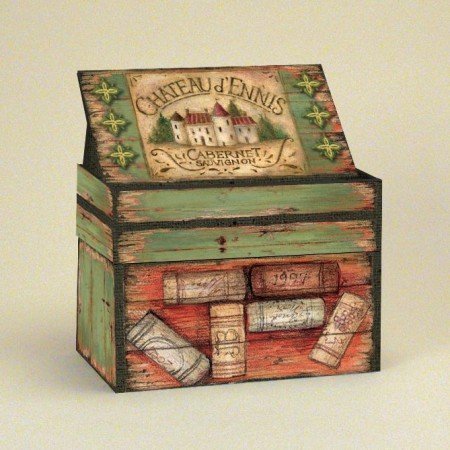 Lang Wine Country Recipe Card Box by Susan Winget, 4 by 6-Inch, Multicolor