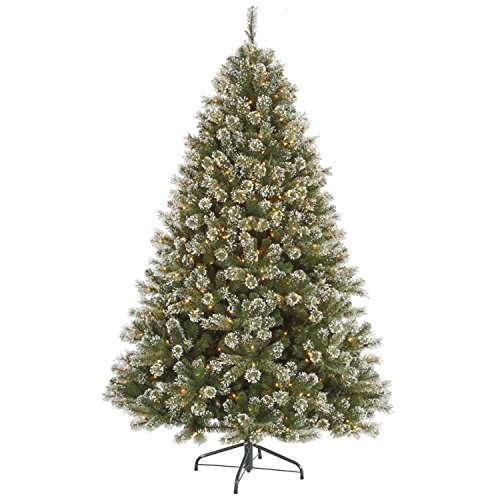 4.5' Pre-Lit Frosted Mixed Cashmere Pine Artificial Christmas Tree - Warm Clear LED Lights