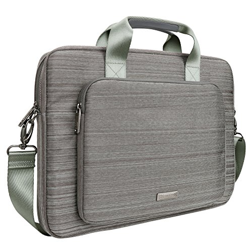 Evecase Messenger Case Briefcase Bag with Handle and Shoulder Strap for Toshiba Satellite 15.6-Inch Laptop - Gray